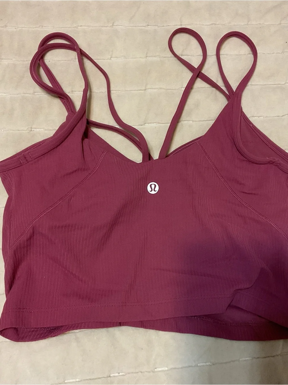 Lululemon Pink Straps Sport Bra Size 6